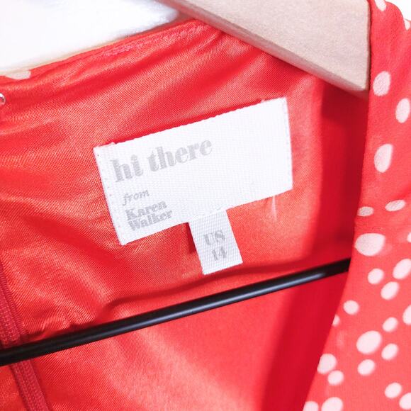 Anthropologie Hi There by Karen Walker Polka Dot Dress Anthropologie 14 Retro - Picture 10 of 13